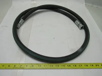 Kuri Tec A4143S Medium Pressure 1/2" ID Paint Fluid Transfer Hose 6' W/Fittings