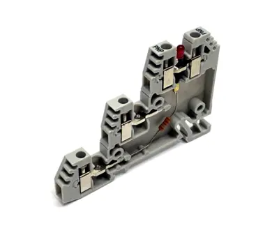 1492-WTS3LP | Allen Bradley  IEC Terminal Block, 3-Level, Red LED, Gray LOT OF 10 - New Other