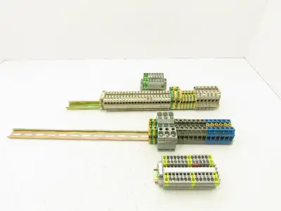 Terminal Block DIN Rail Connectors 20-2AWG Lot of 75