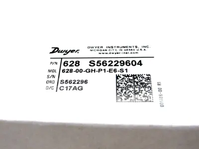 NEW DWYER 628006HP1E6S1 SWITCH