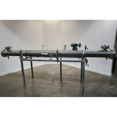 Used 8" Enerquip Sanitary Stainless Steel U-Tube Heat Exchanger