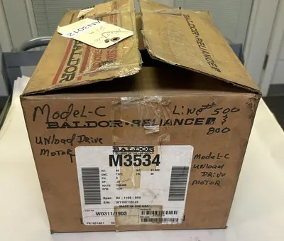 New | in-Stock BALDOR M3534 A.C. Motors Ohio US | Surplus Asset Holdings #1425621