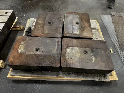 (4) 20.5" X 14.5" X 7" VIBRO-DYNAMICS PRESS ISOLATION PAD SET: YOBRO #23914