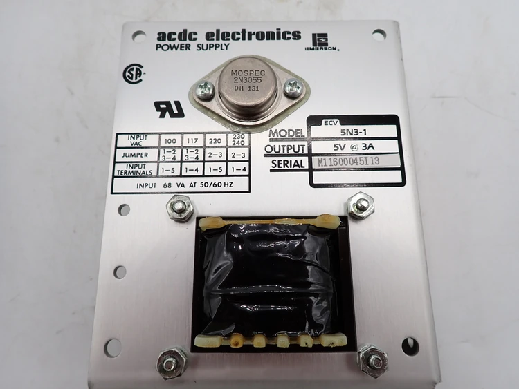 Used ACDC ELECTRONICS 5N3-1 Power Supplies Connecticut US | BG Industrial Surplus #472329