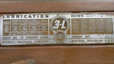 USED 1959 GISHOLT 3-L