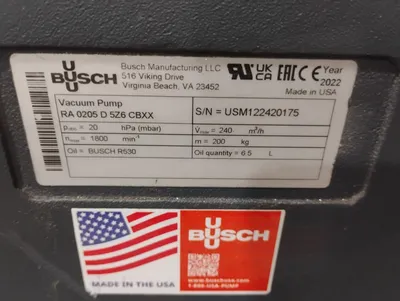 BUSCH RA.0205.D.5Z6.CBXX Vacuum Pump | ESS Industrial Equipment Sales (8)