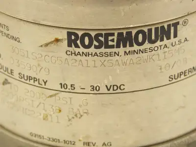 Rosemount 3051S2CG5A2A11X5AWA2WK1I5M5 Pressure Transmitter 0-2000 PSI Base Only