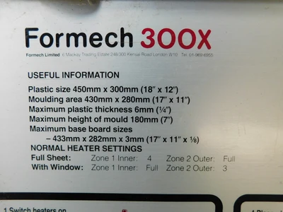 USED FORMACH VACUUM FORMER 300X