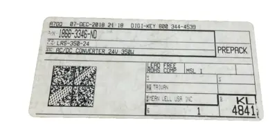 USED MEANWELL LRS-350-24 AC / DC CONVERTER LRS35024