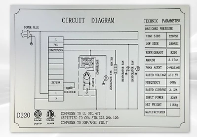 171-0046 60” Undercounter Self Contained Cooler