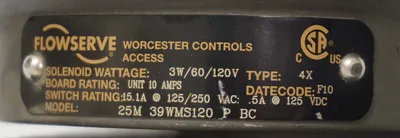 NEW FLOWSERVE 25M 39 WMS120 P BC R6 VALVE ASSEMBLY 25M39WMS120PBCR6