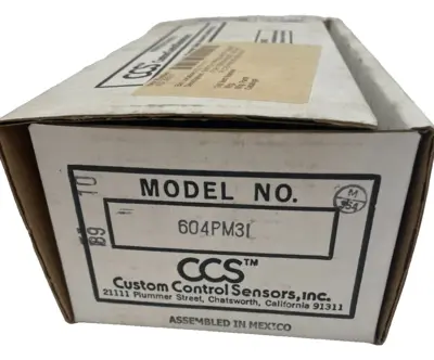 NEW CUSTOM CONTROLSENSORS 604PM31 PRESSURE SWITCH
