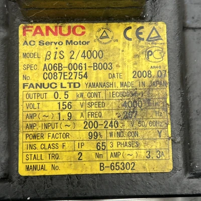 Used FANUC A06B-0061-B003 Servo Motors California US | Davliegogo LLC #1705756
