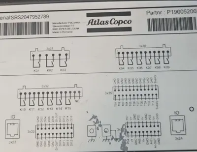 Atlas Copco PPBE0633 PLC Computer Controller Panel Expansion Module (BIN2.3.3)