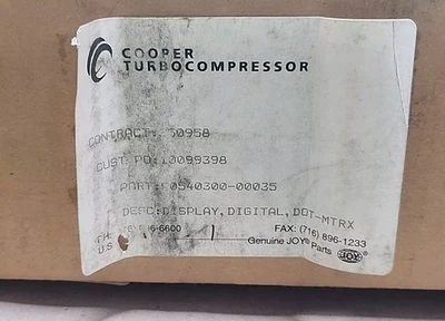 NEW Cooper Turbocompressor P0540300-00035