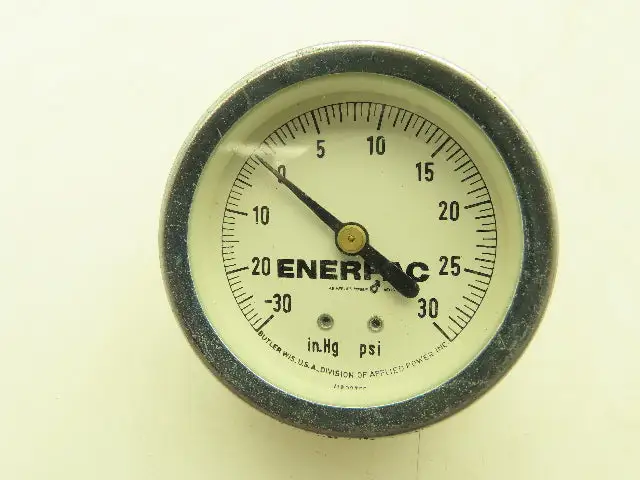 Enerpac Vacuum Pressure Gauge 2" Dial -30 to 30 In. Hg