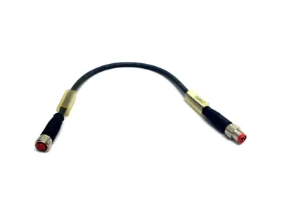 USED BECKHOFF POWER CABLE M8 4-PIN MALE TO FEMALE 0.3M