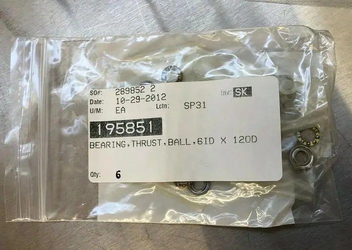195851 BEARING, THRUST, BALL, 6ID x 120D (qty 7)