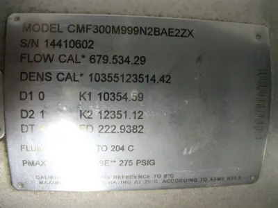 USED Micromotion CMF300 M999N2BAE2ZX