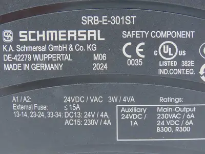 Schmersal SRB-E-301ST Automation Protect Safety Relay Unit 24VDC