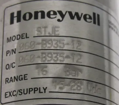 NEW HONEYWELL 060-B935-12 PRESSURE TRANSDUCER STJE 060B93512 16 BAR