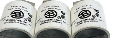 NEW LOT OF 3 BUSSMANN FWH-450A FUSES 450A 500V FWH450A