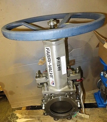 Fabri-Valve 6"-150 Knife Gate Valve , Hand Wheel Operated , 316ss, Unused