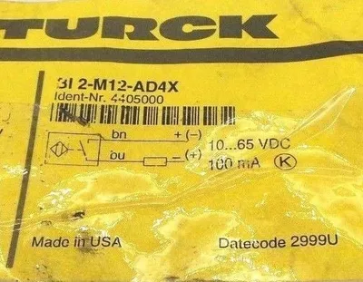 NEW TURCK BI2-M12-AD4X BARREL WITH CABLE B12M12AD4X