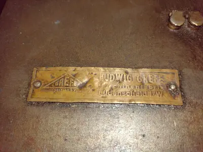 1963 LUDWIG GREFE MODEL #10 FLAT DIE THREAD ROLL THREADER : STOCK #19183