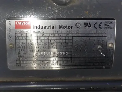 Used DAYTON 3KX02G Motors (misc) Ohio US | HGR 24 #926520