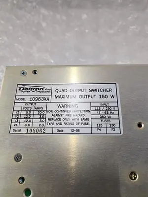 DELTRON INC PRODUCTS 10963XA