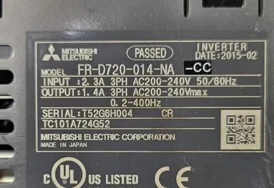 Mitsubishi FR-D720-014-NA MICRO INVERTER. Loc1B-17