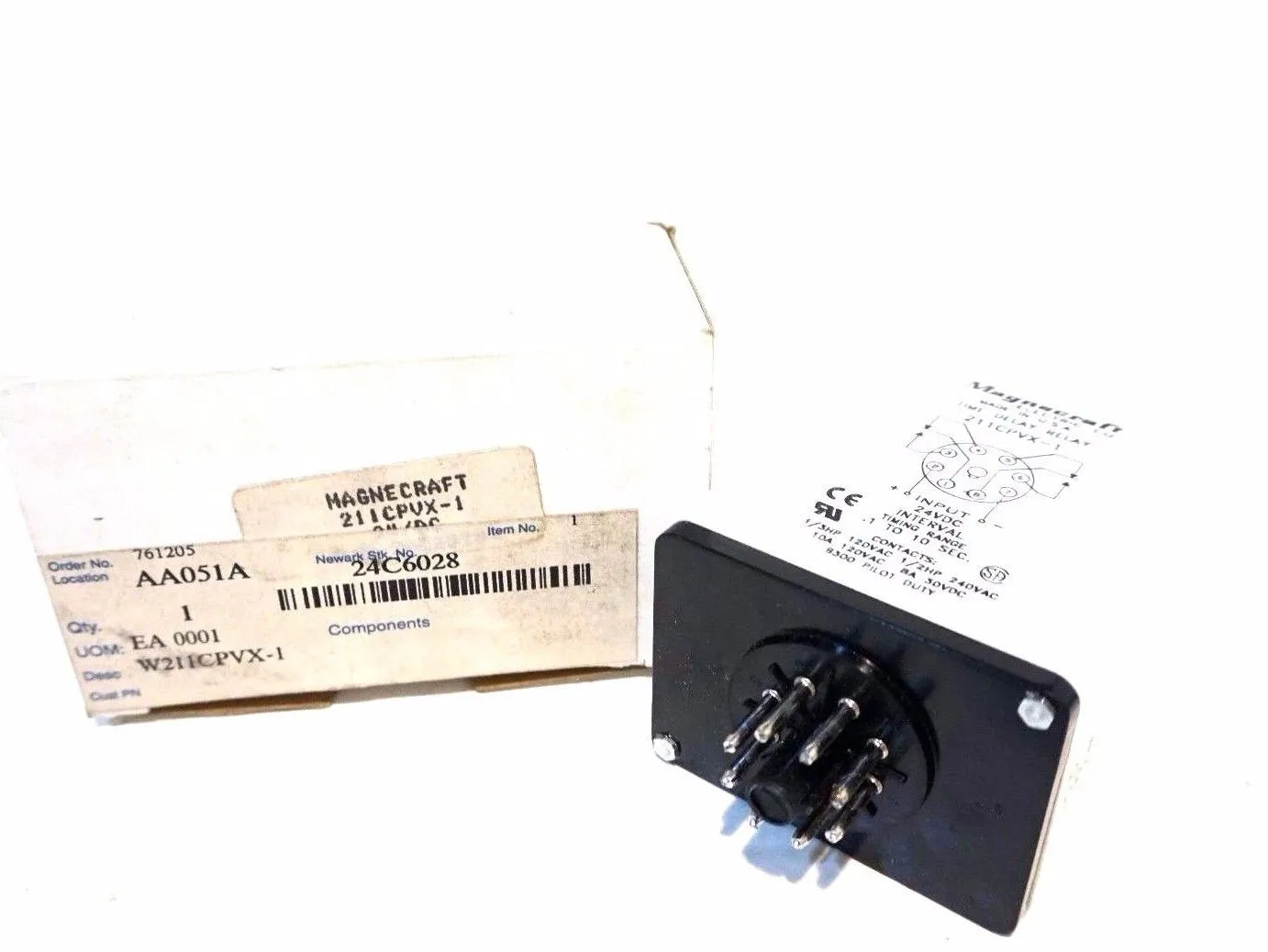 NEW MAGNECRAFT 211CPVX-1 TIME DELAY RELAY 211CPVX1