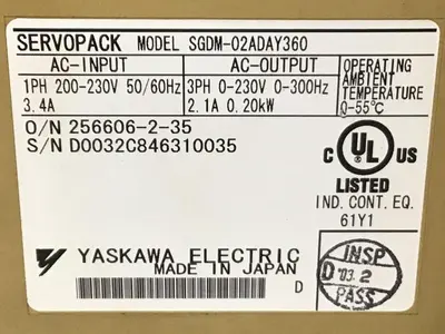 USED YASKAWA SGDM-02ADA