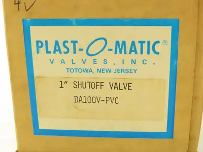 Plast-o-matic DA100V-PVC 1" Shutoff Valve Pneumatic Controlled Automatic Valve