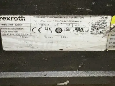Used BOSCH REXROTH R911328561 Motors (misc) Ohio US | HGR 24 #1418531