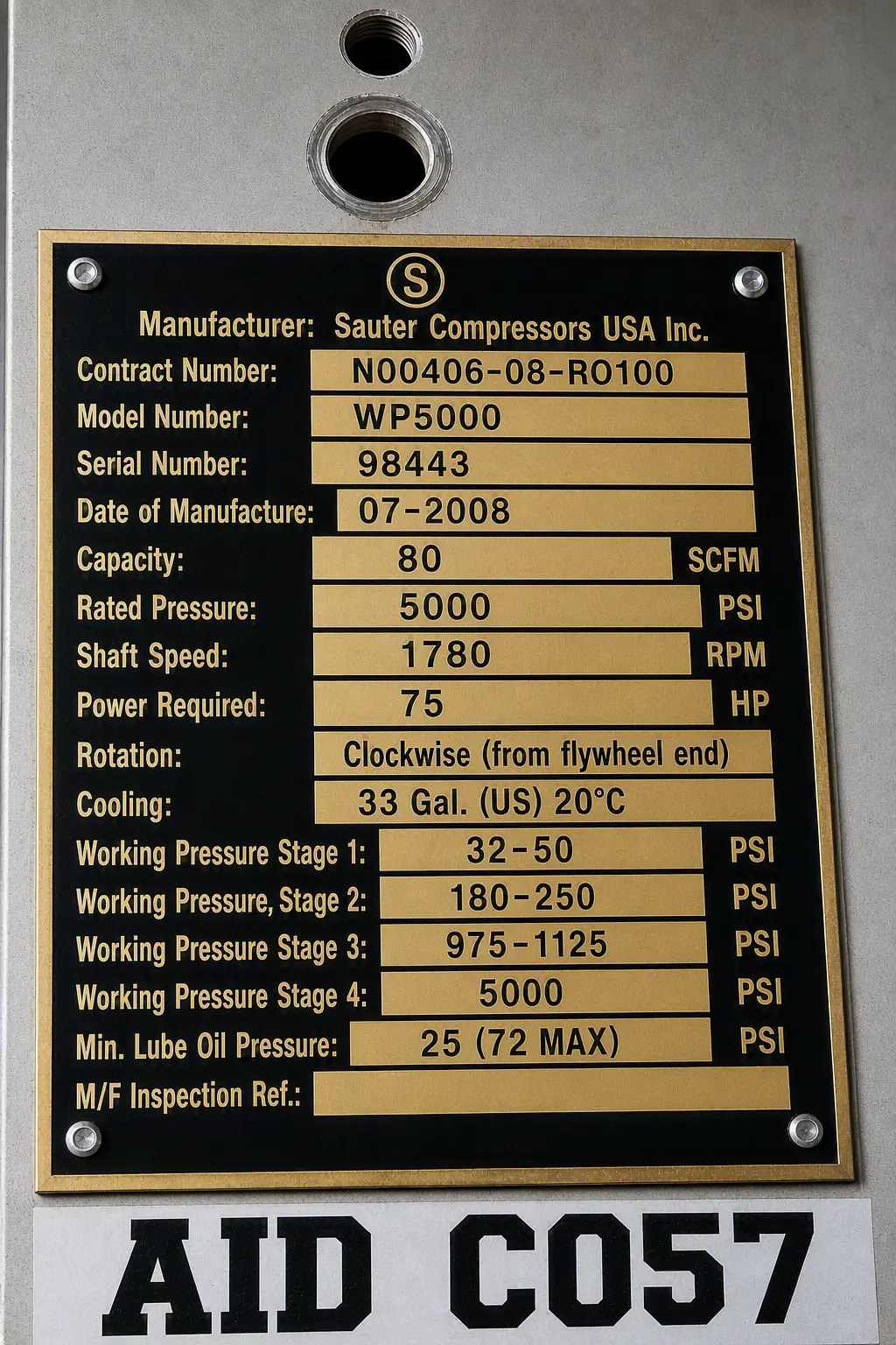 Used SAUER WP5000 High Pressure Air Compressors Washington US | Alpha HPAC #1285512