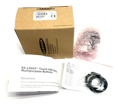 NEW BANNER ENGINEERING EZ-LIGHT 50MM MULTI-INPUT MULTI-COLOR TOUCH BUTTON 30131