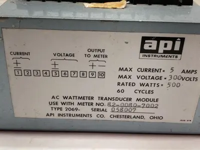 Used API 2069 82-0080-7002 Miscellaneous Equipment (Electrical & Power) | Surplus Asset Holdings #1196511