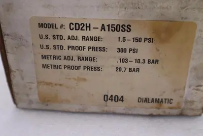 BARKSDALE CD2H-A150SS DIALMATIC PRESSURE SWITCH 1.5-150 PSI NEW IN BOX #GF-784