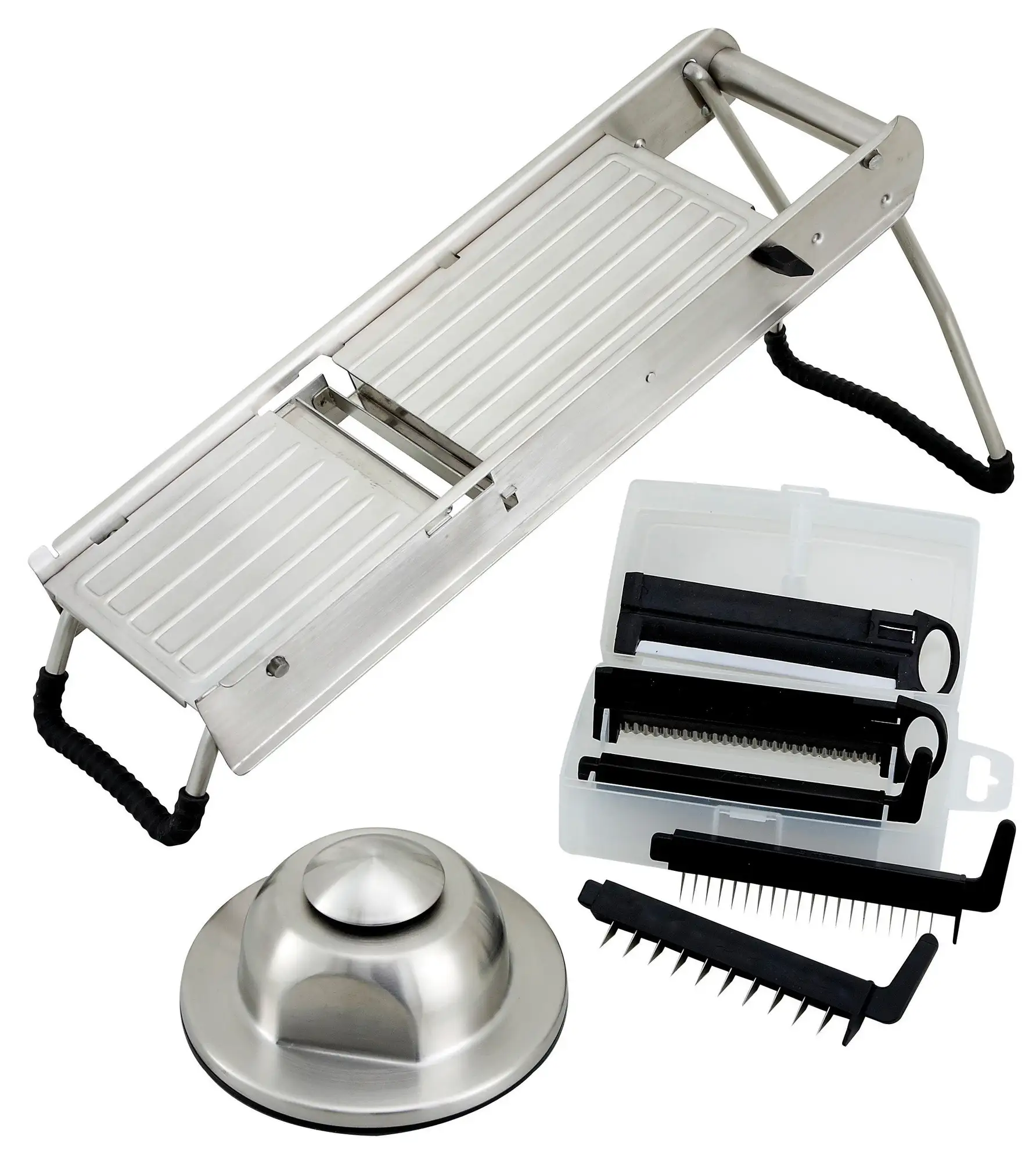 Mandoline Slicer Set, 5 Blades w/Handguard, S/S (2 Set)