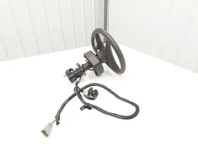 Hyster 8808585 Forklift Steering Wheel & Bracket Assembly Removed From E80XN