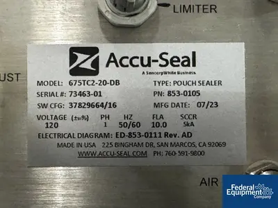 Accu-Seal 20" Accu-Seal Vacuum Pouch Sealer, 675TC2 Series