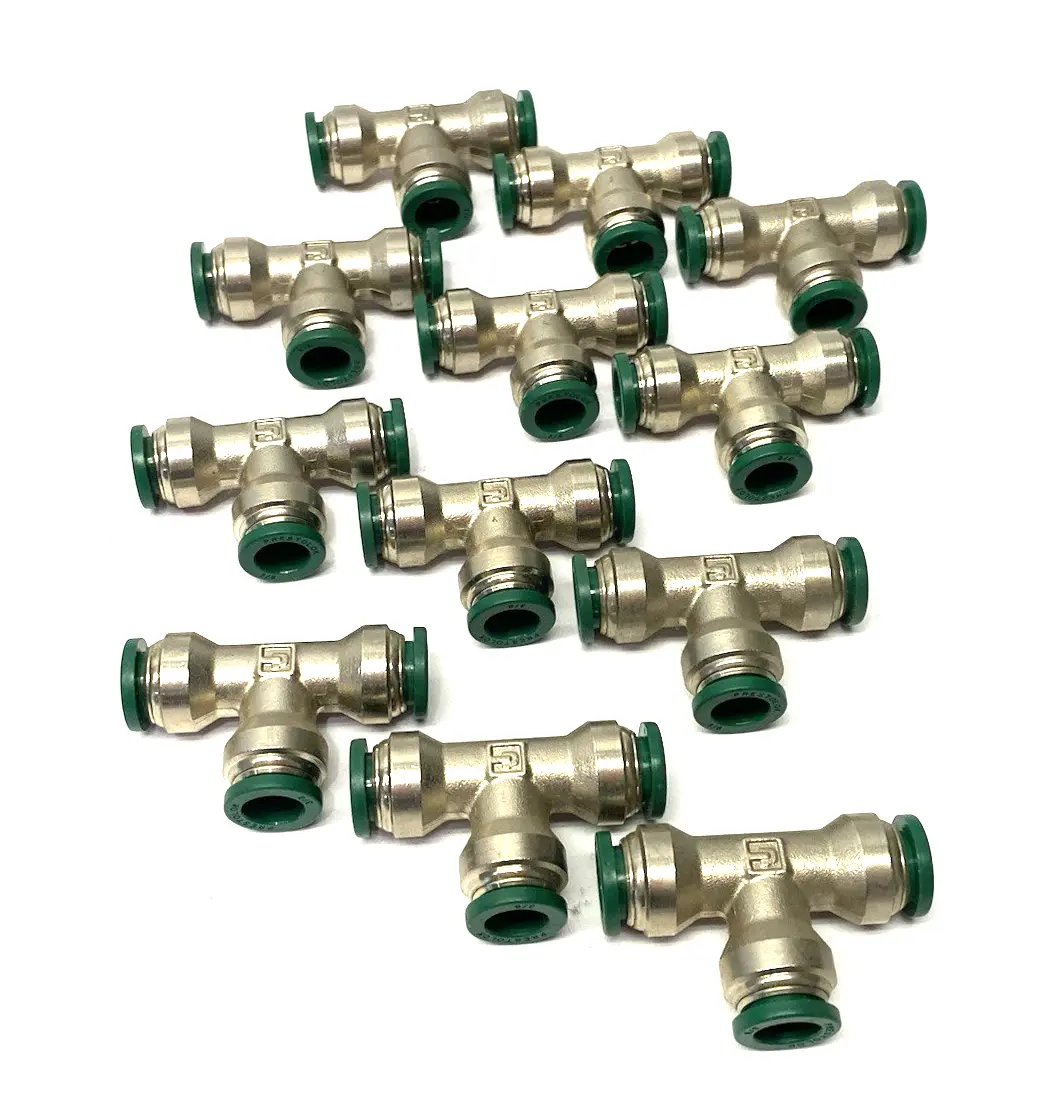 USED PARKER PUSH-TO-CONNECT UNION TEE FITTING 3/8" TUBE OD