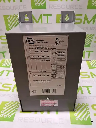 HAMMOND POWER SOLUTIONS Q002ESCF BOOST TRANSFORMER 120/240V 50/60Hz