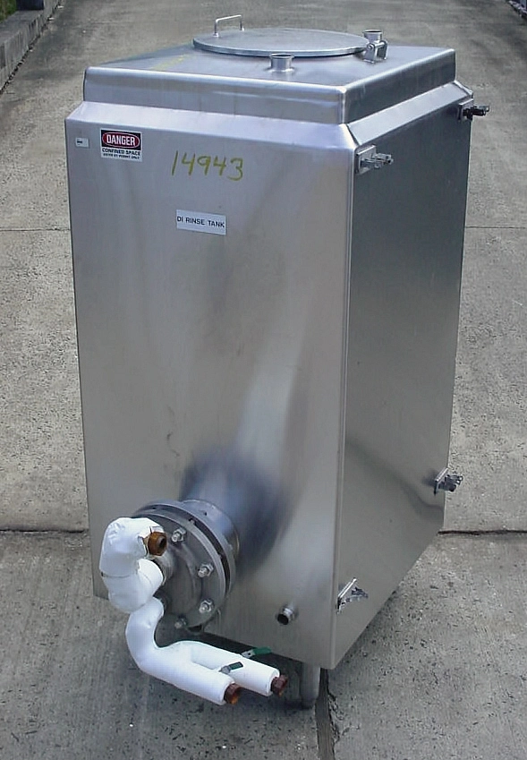 USED 250 GALLON HEATING TANK 250 GALLON COIL TANK