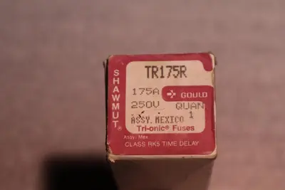Gould Shawmut TR175R  175A 250V Time Delay Tri-Onic Fuse STOCK 5803