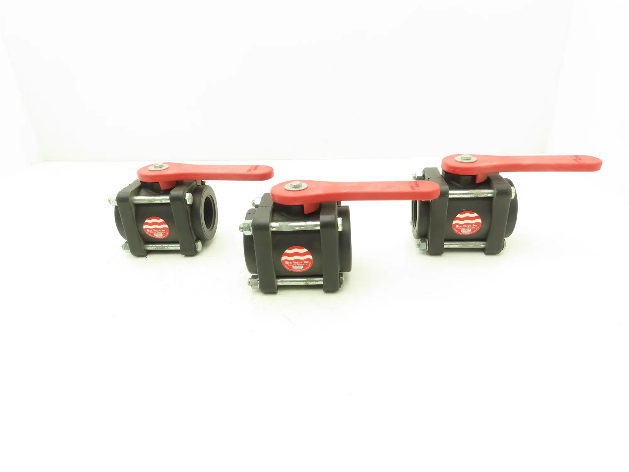Bee Valve 4011D-20 1-1/2" NPT Full Port Ball Valve Polypropylene Lot of 3