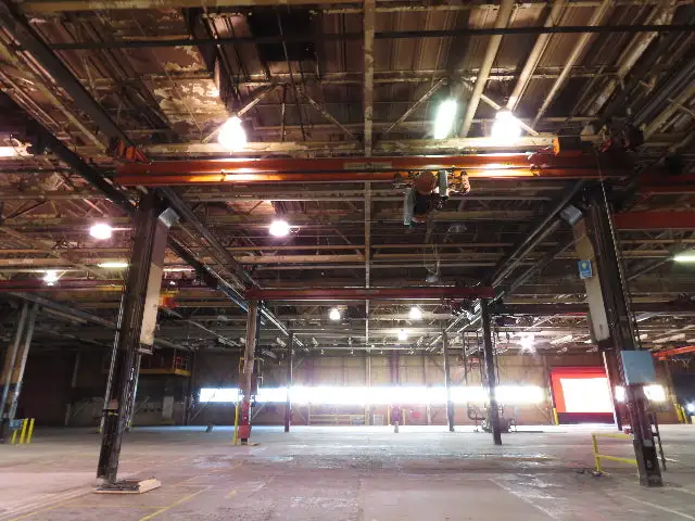 Cleveland Tramrail P&H 4 Ton Single Girder Underhung Bridge Crane 34' 10" Span