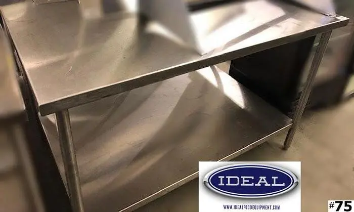 Custom Stainless steel table 72" x 52" d